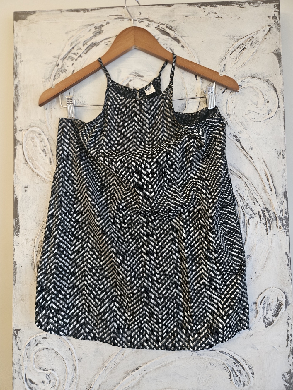 GAP Black and White Chevron Herringbone Cami